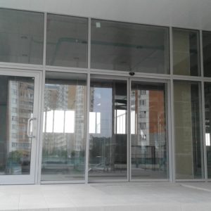 Огнестойкий раздвижной алюминиевый витраж